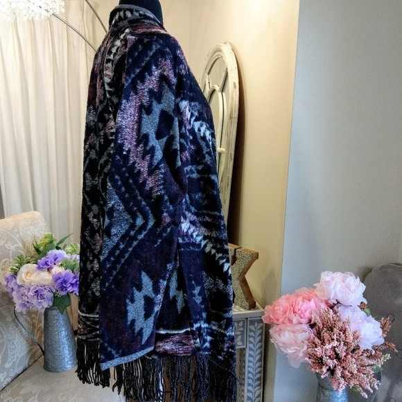 🍒NWT🍒 LUCKY BRAND BOHO FRINGE CARDIGAN - Picture 3 of 8